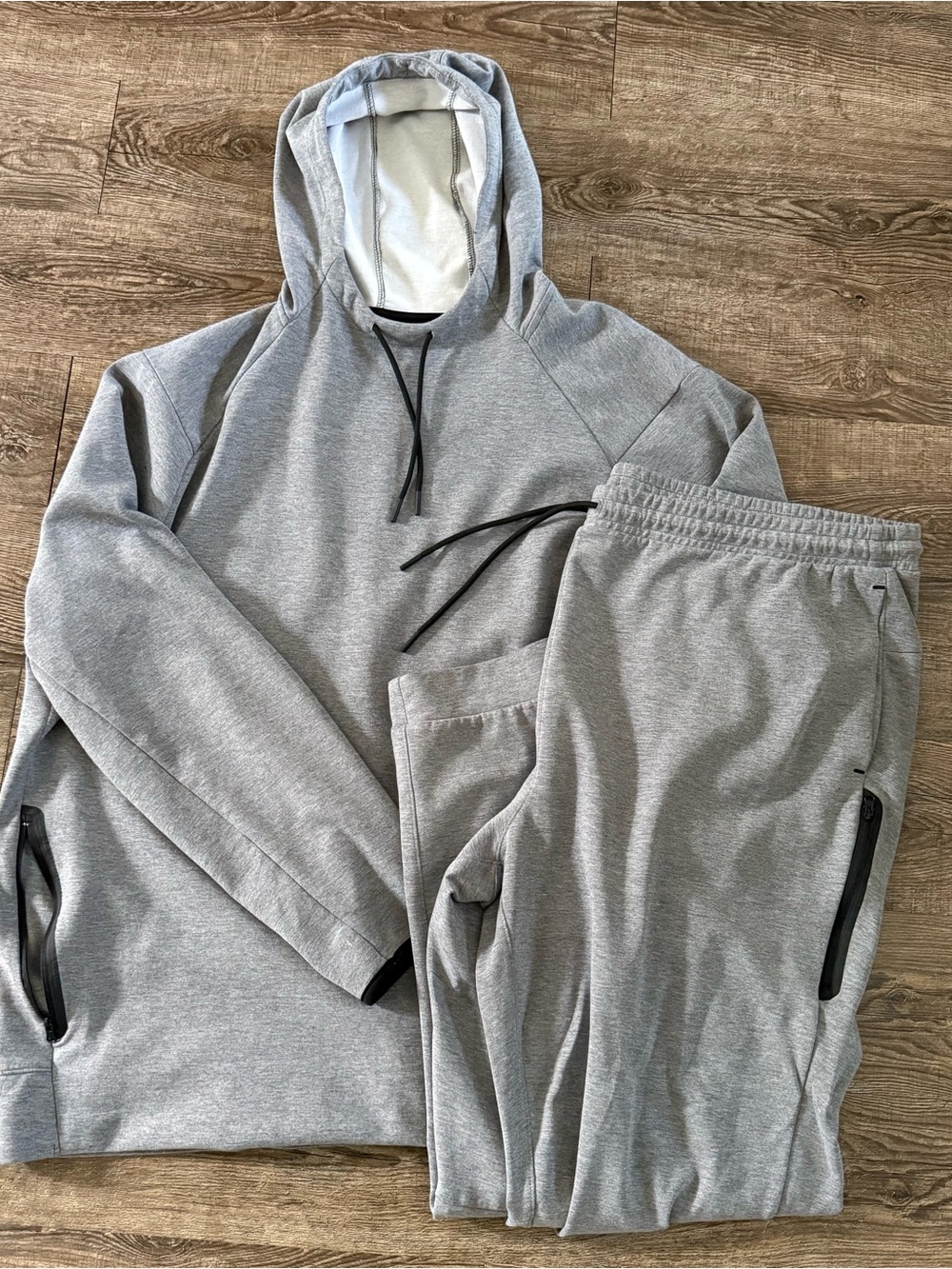 Old Navy Hoodie Jogger Pants Set Men Size 3X Tall Gray Cozy Athletic Loungewear